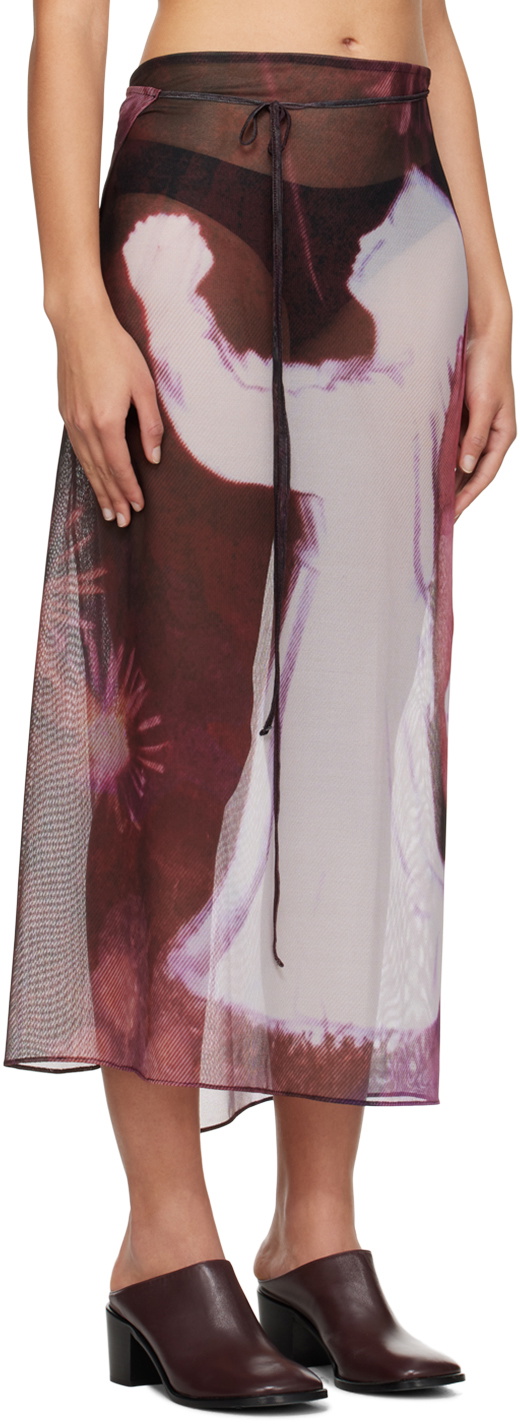 Birrot Multicolor Saranghae Midi Skirt
