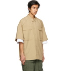 Juun.J Beige Layered Pocket Short Sleeve Shirt