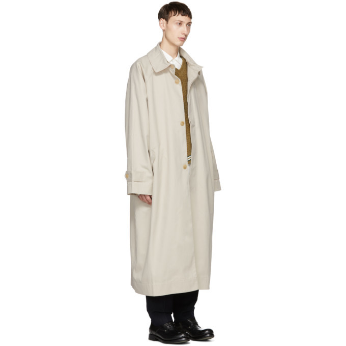 Hed Mayner Beige Oversized Trench Coat Hed Mayner