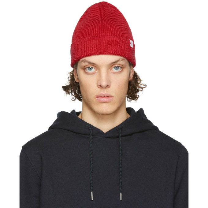 Photo: Norse Projects Red Cotton Watch Beanie