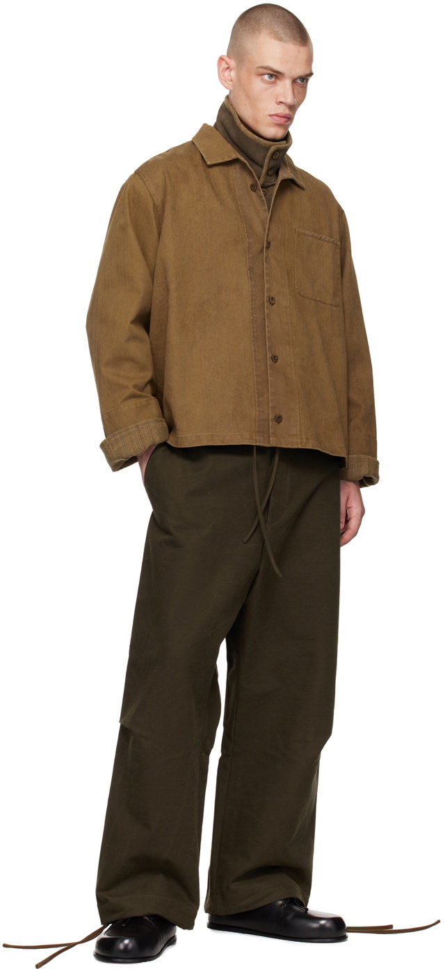 Aviva Jifei Xue Brown Boxy Shirt