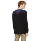 Marcelo Burlon County of Milan Black and Multicolor Wings Long Sleeve T-Shirt