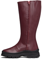 Nicole Saldaña Burgundy Anna Tall Boots