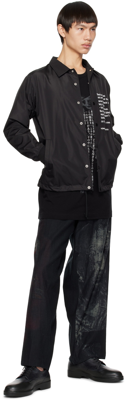 Yohji Yamamoto Black Printed T-Shirt