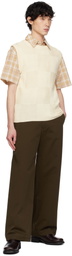 AFTER PRAY Brown Wide Chino Trousers
