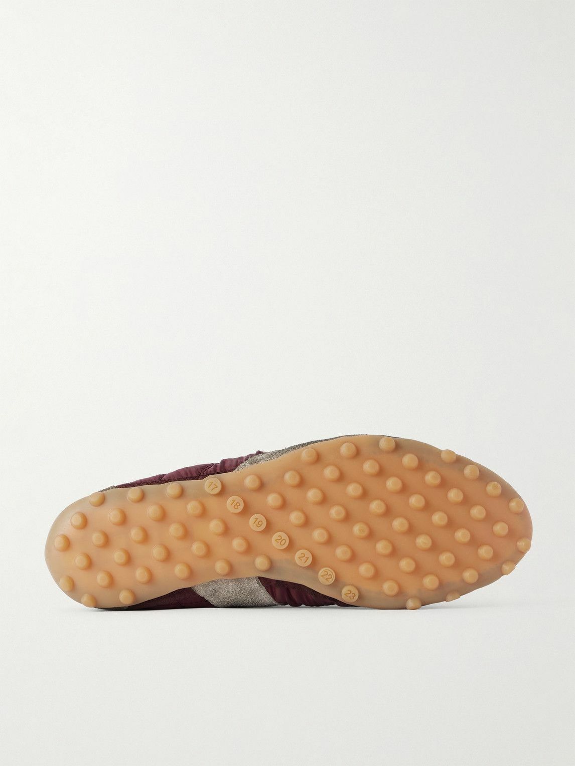 Maison Margiela - Sprinters Leather and Suede-Trimmed Nylon Sneakers - Burgundy