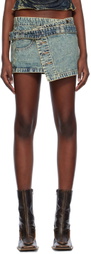 Masha Popova SSENSE Exclusive Blue Whiskers Miniskirt