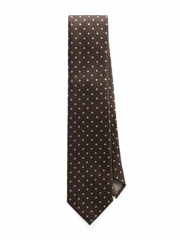 Photo: TOM FORD - 8cm Embroidered Polka-Dot Silk-Jacquard Tie