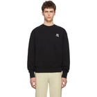 AMI Alexandre Mattiussi Black Embroidered Logo Sweatshirt