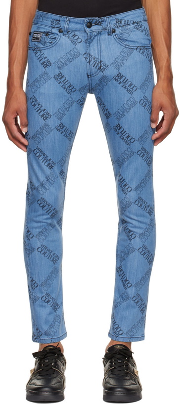 Photo: Versace Jeans Couture Blue Print Jeans