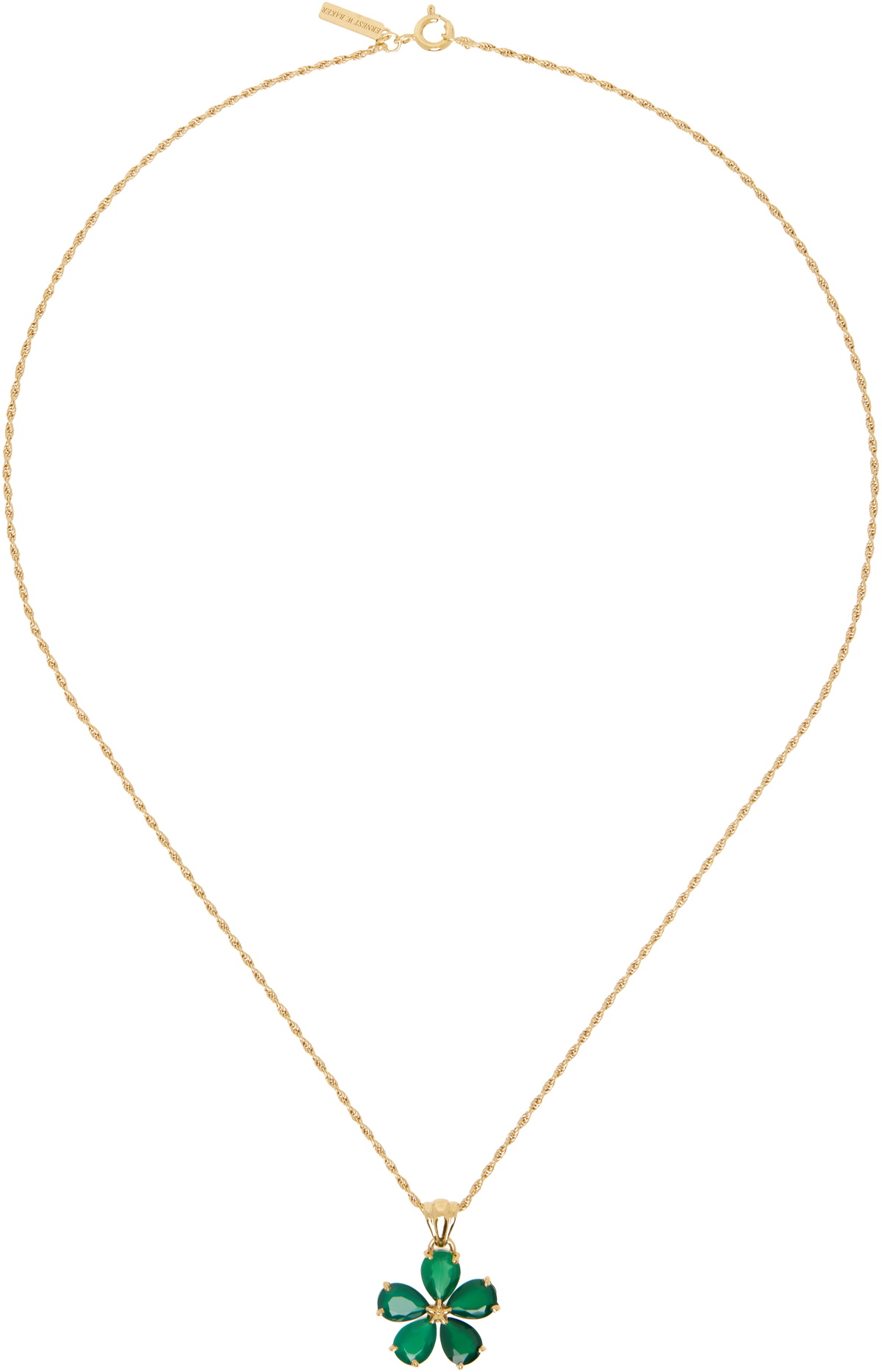 (正規店出品) ERNEST W. BAKER JW23 STONE NECKLACE OVAL GREEN Ernest W Baker Gold Oval Stone Necklace In Green | ModeSens
