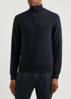 Herno Half-zip Wool Jumper Navy