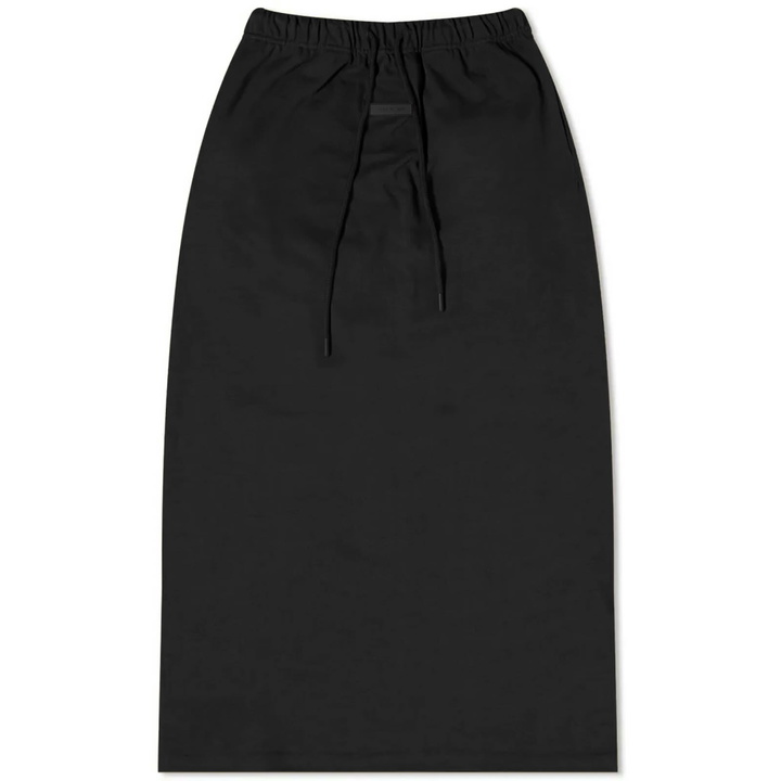 Photo: Fear of God ESSENTIALS Women's Long Skirt in Jet Black