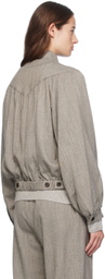 AMOMENTO Gray Yoke Jacket