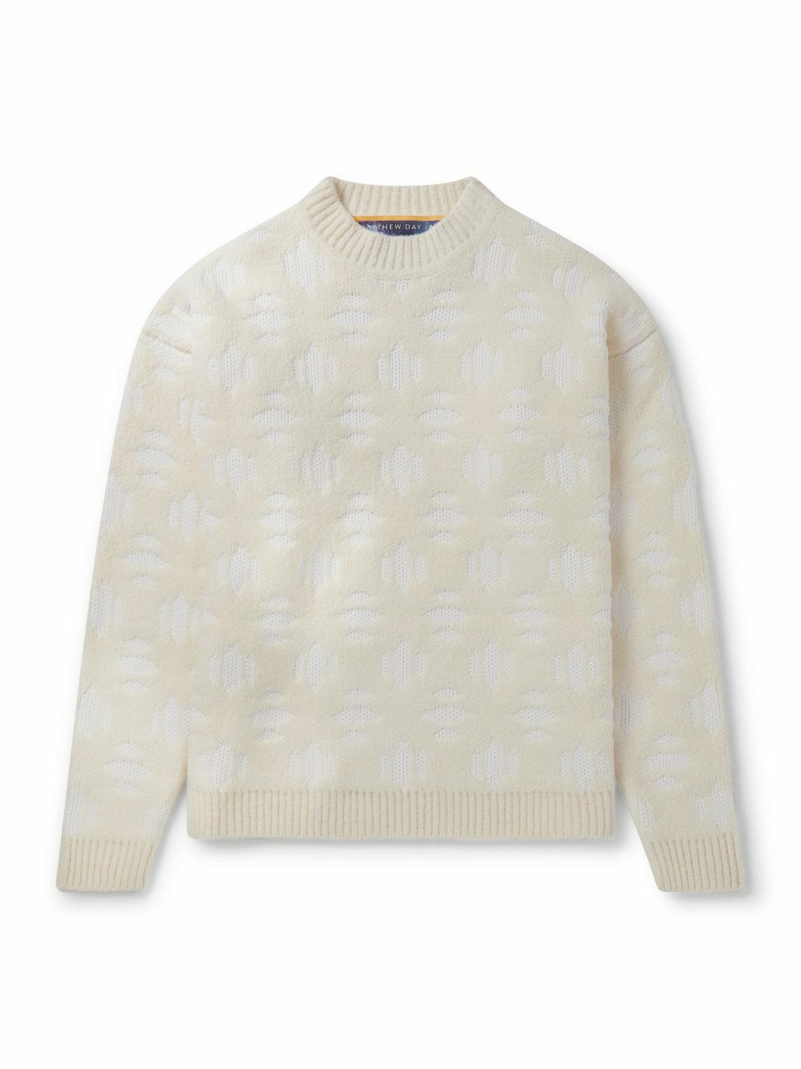 Aztech Mountain - Matthew Day Jackson Snowflake Virgin Wool-Blend Sweater - Neutrals