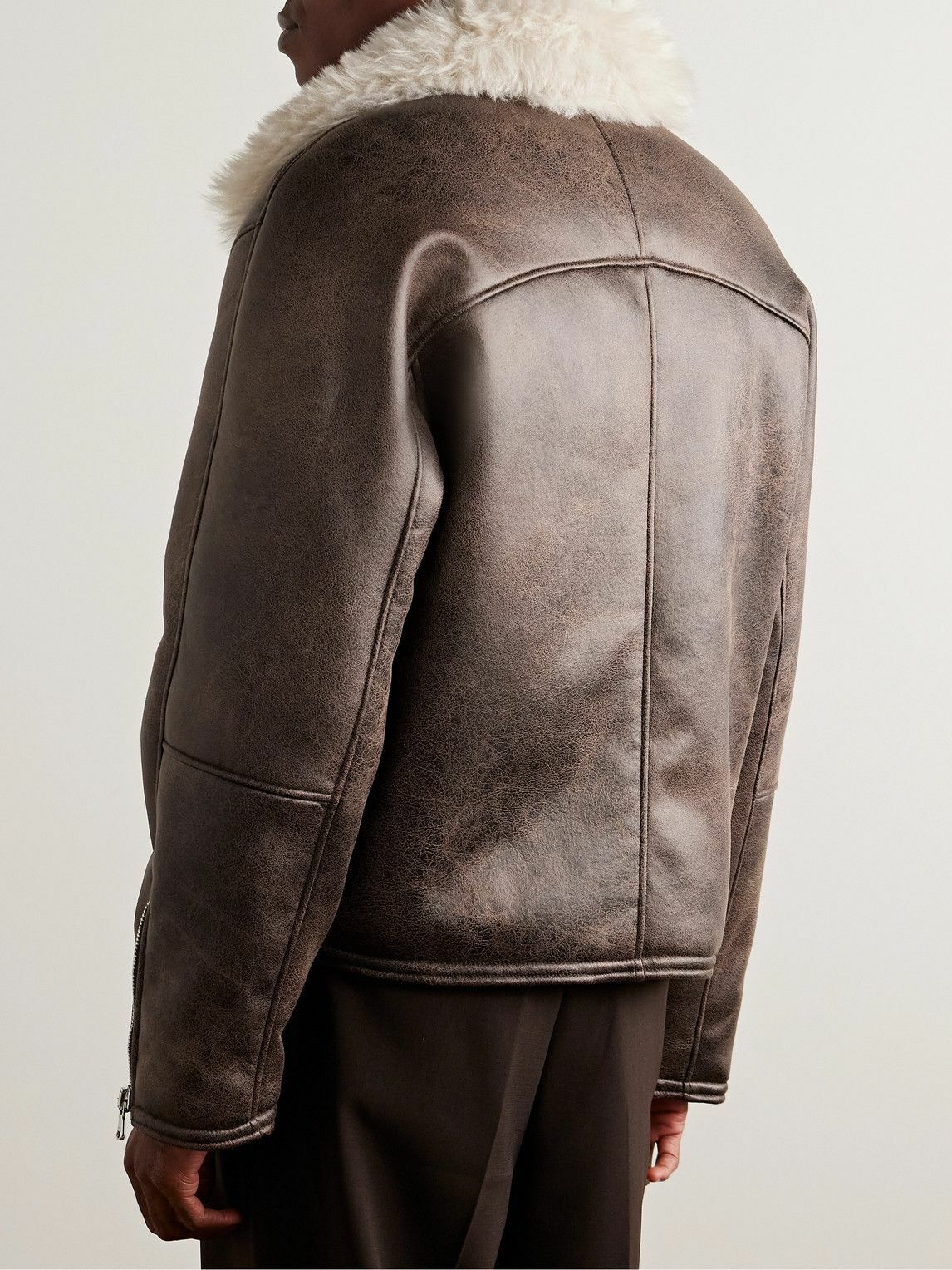 Séfr - Asante Faux Shearling Jacket - Brown Séfr