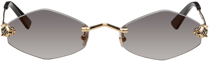 Photo: Cartier Gold 'Panthère de Cartier' Sunglasses
