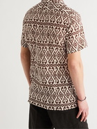 MASSIMO ALBA - Malibu Printed Cotton Shirt - Brown