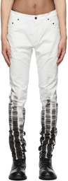 Ann Demeulemeester White Tie-Dye Jeans