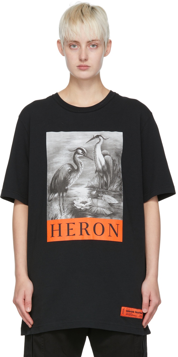 Photo: Heron Preston Black Organic Cotton T-Shirt