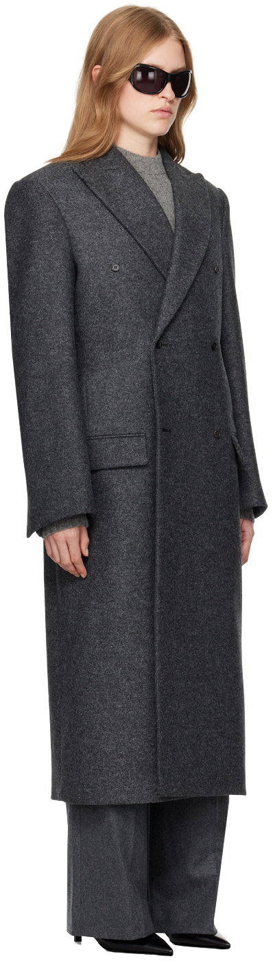 Carven Gray Tailored Coat