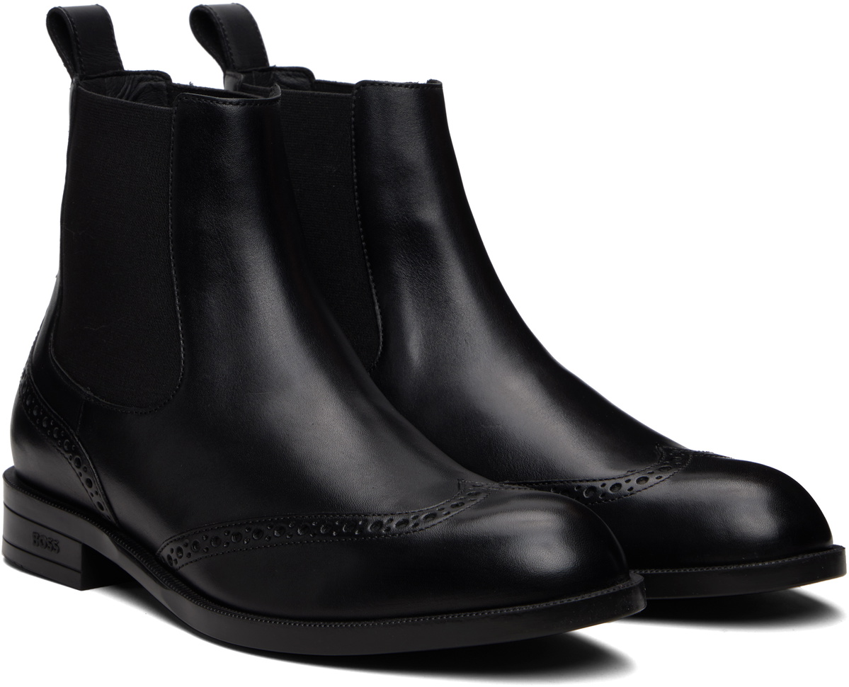 BOSS Black Leather Chelsea Boots