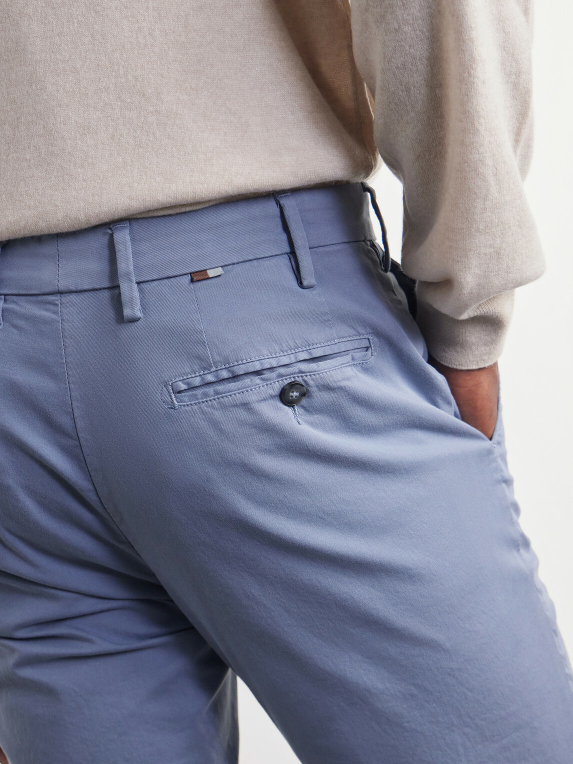Canali - Straight-Leg Stretch-Cotton Twill Trousers - Blue