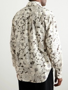 TOM FORD - Button-Down Collar Floral-Print Lyocell Shirt - Neutrals