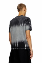 Diesel Tie-dye T-shirt with logo embroidery - T-Shirts Mens in Black
