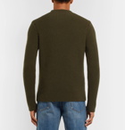 Mr P. - Ribbed Merino Wool Sweater - Men - Army green