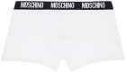 Moschino Two-Pack White Logo Boxers