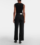 Xu Zhi Embellished distressed wide-leg jeans