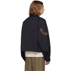Dries Van Noten Navy Verner Panton Edition Embroidered Jacket