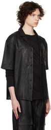FREI-MUT Black Disguise Leather Shirt