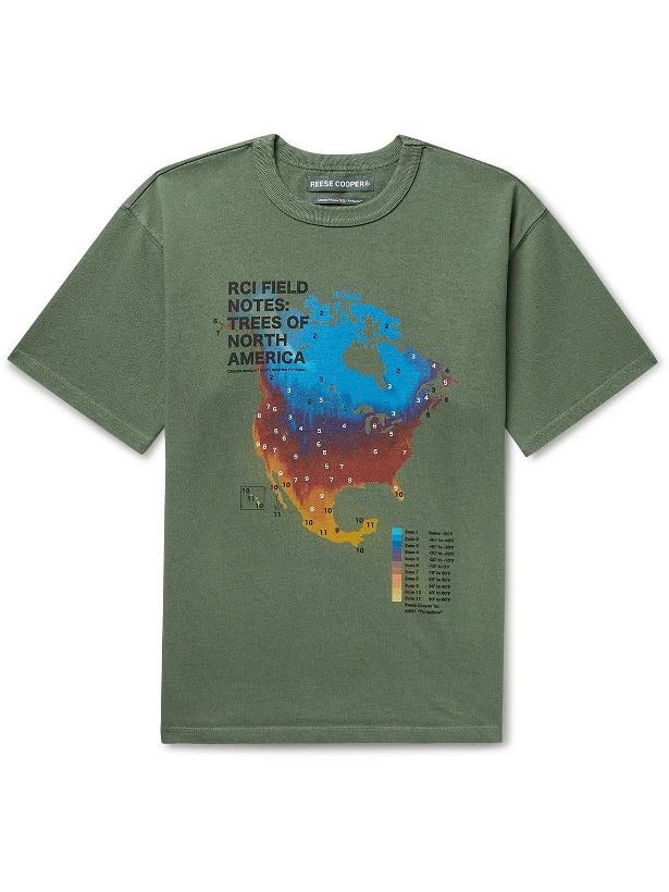 Photo: Reese Cooper® - Trees of North America Printed Cotton-Jersey T-Shirt - Green