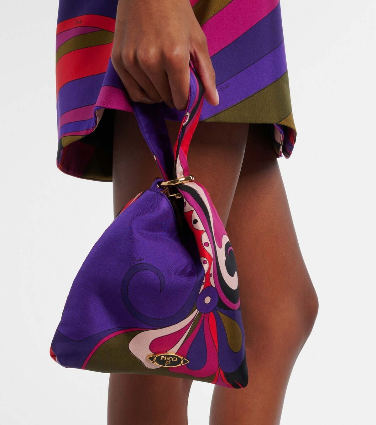 Pucci Orchidee silk twill tote bag
