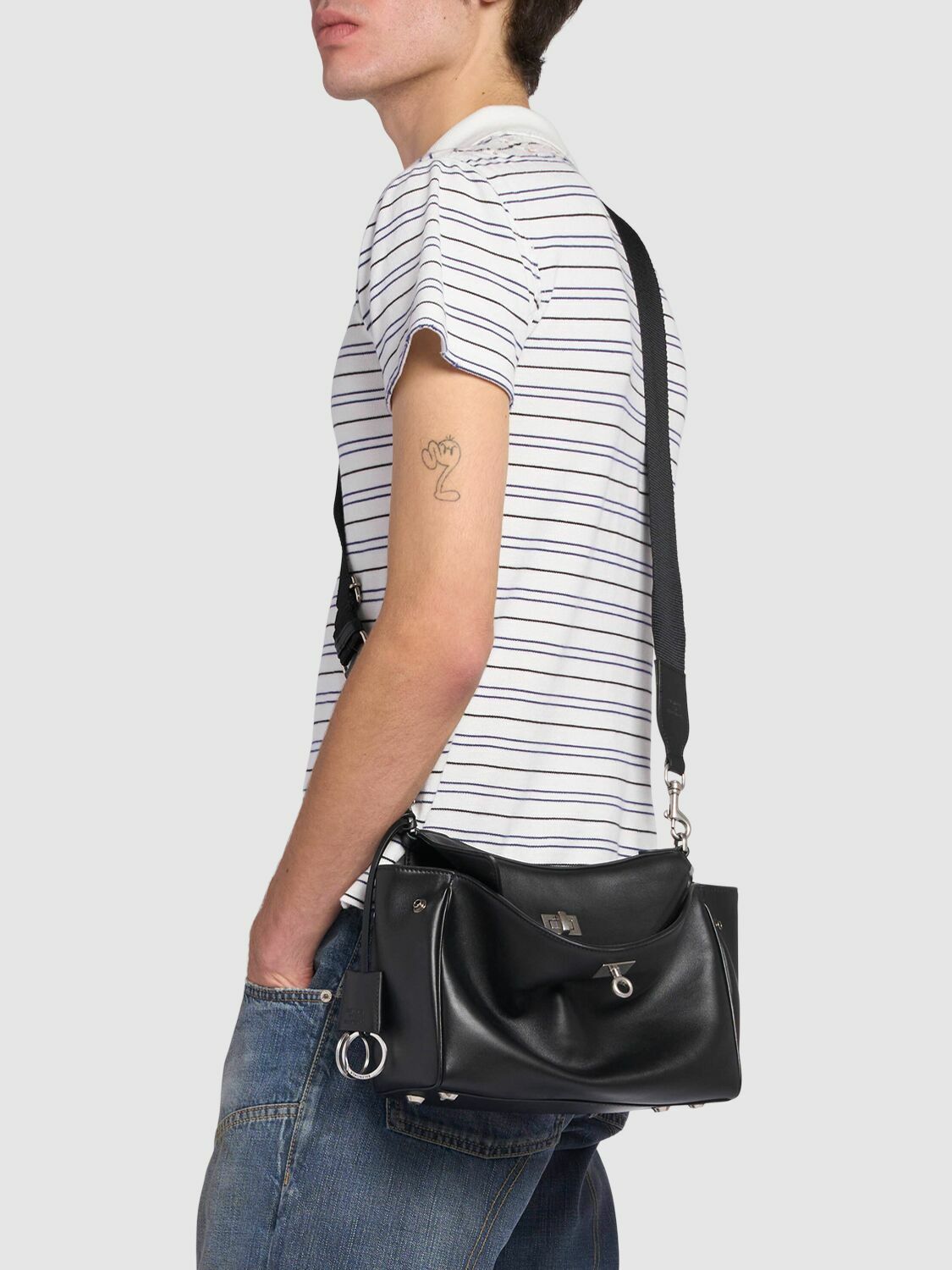 BALENCIAGA Rodeo Leather Messenger Bag Balenciaga