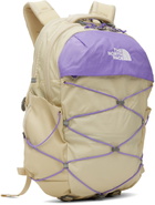 The North Face Beige & Purple Borealis Backpack