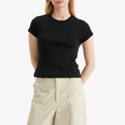 ST. Agni Women's Organic Cotton Baby T-Shirt in Jet Black