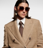 Dolce&Gabbana DG crystal-embellished square sunglasses