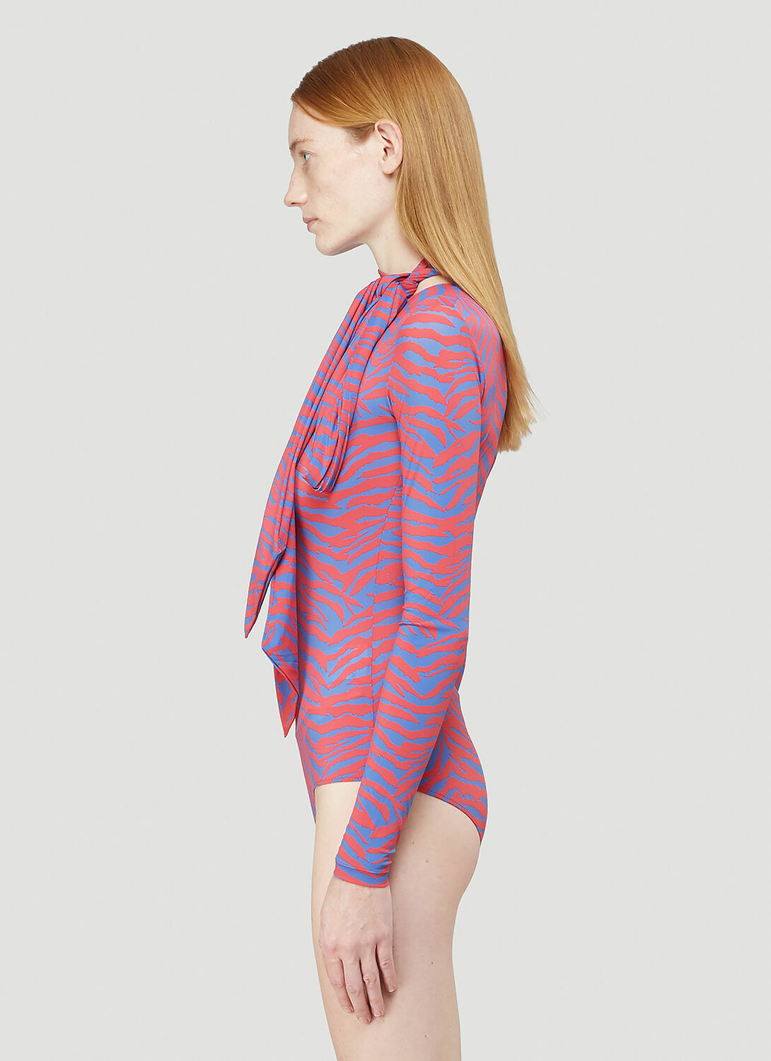 MM6 Maison Margiela Zebra-Print Bodysuit