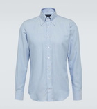 Thom Sweeney Cotton and cashmere Oxford shirt