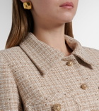 Elie Saab Sequined tweed midi dress