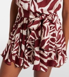 Poupette St Barth Bianca printed halterneck satin minidress