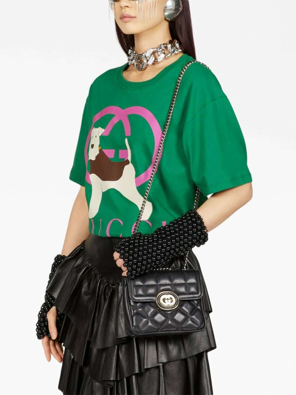 GUCCI - Gucci Deco Mini Leather Shoulder Bag Gucci