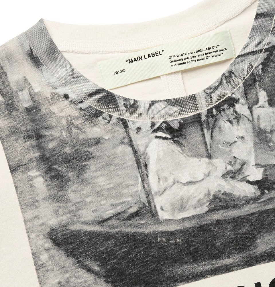 Off-White - Printed Cotton-Jersey T-Shirt - Men - Off-white