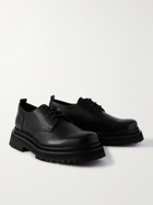 AMI PARIS - Textured-Leather Derby Shoes - Black