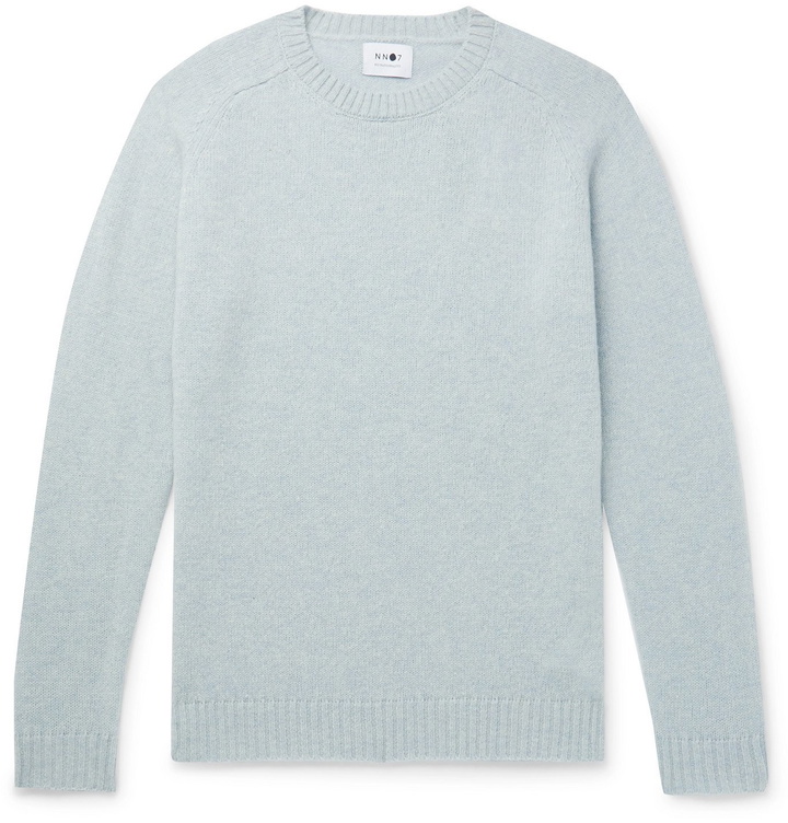 Photo: NN07 - Nathan Mélange Wool Sweater - Blue