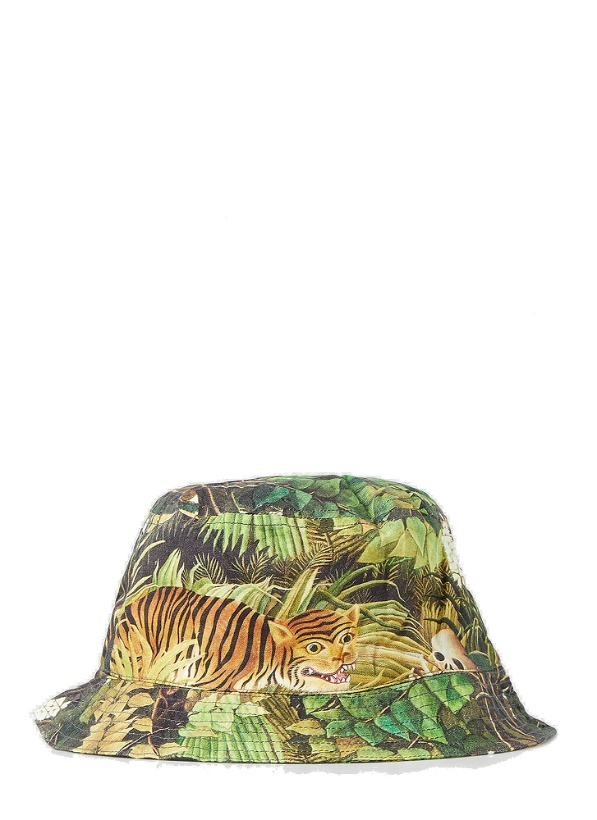 Photo: Jungle Motif Bucket Hat in Green