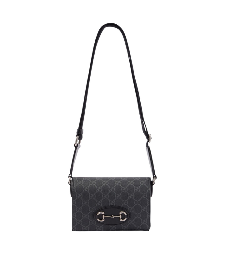 Photo: Gucci GG Supreme leather-trimmed canvas crossbody bag